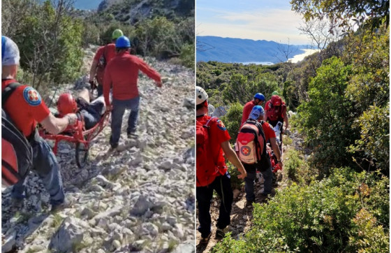 HGSS-OVCI IZ OREBIĆA U AKCIJI Spasili Planinara Koji Se Ozlijedio Na ...