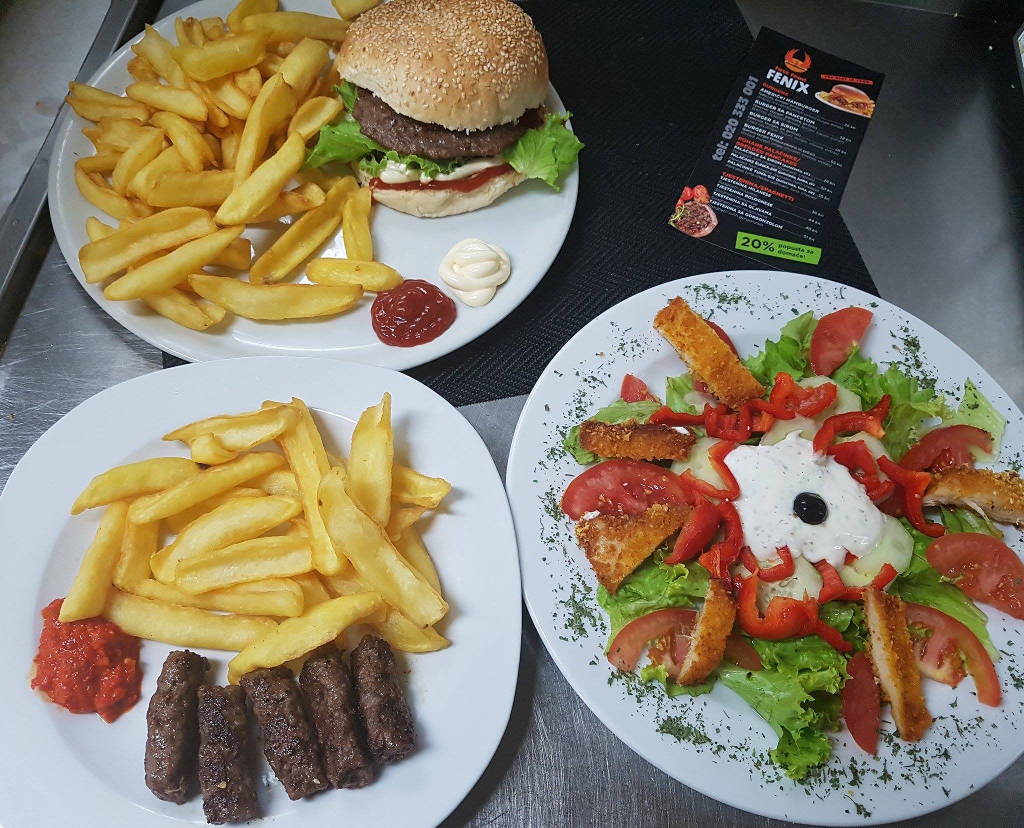 FAST FOOD FENIX Osmišljen novi jelovnik uz dostavu do 2 sata ujutro