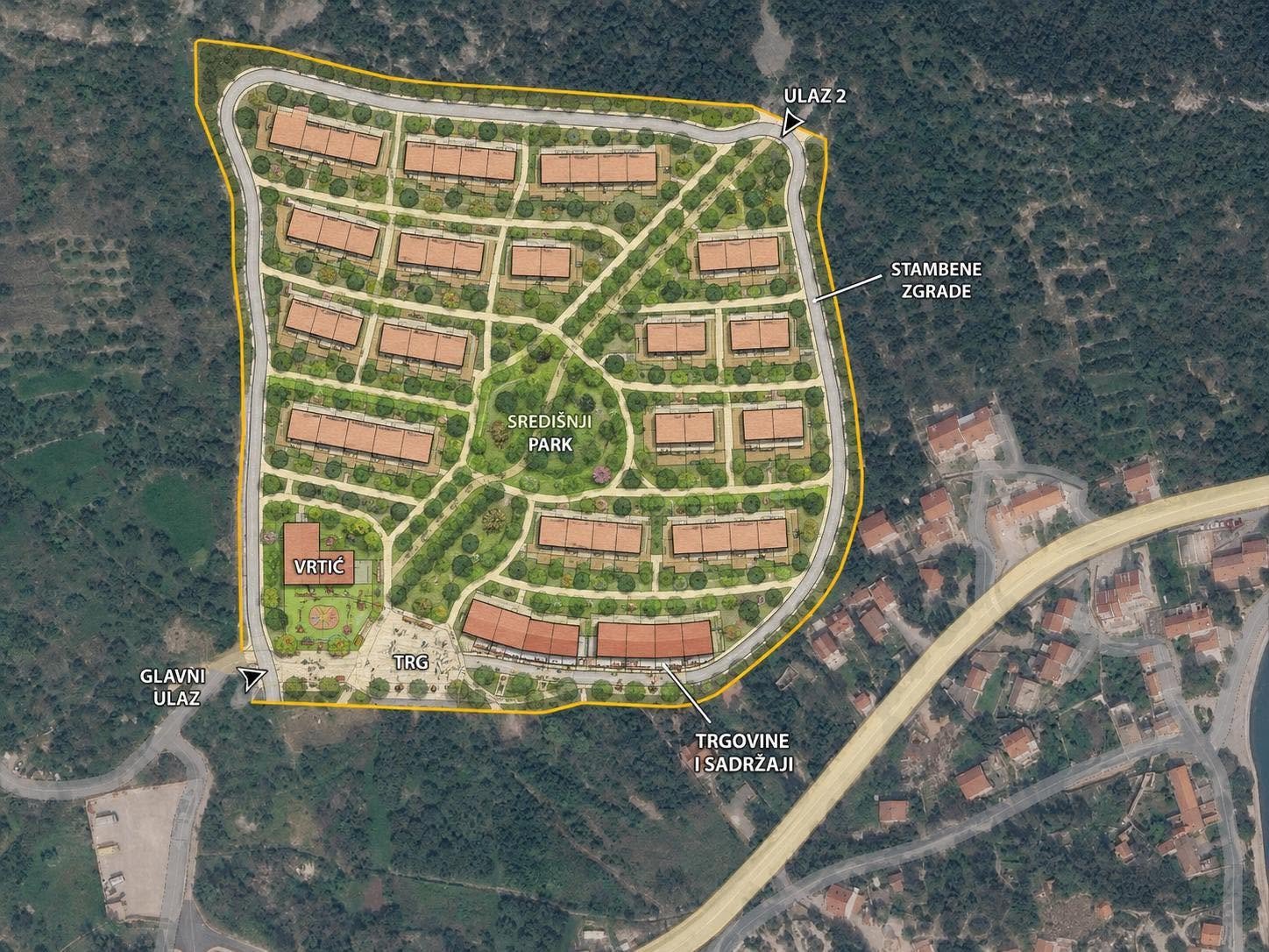 Vlahušićev projekt stambenog naselja u Zatonu